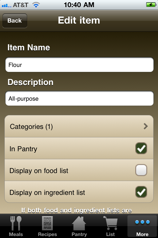 Food Details